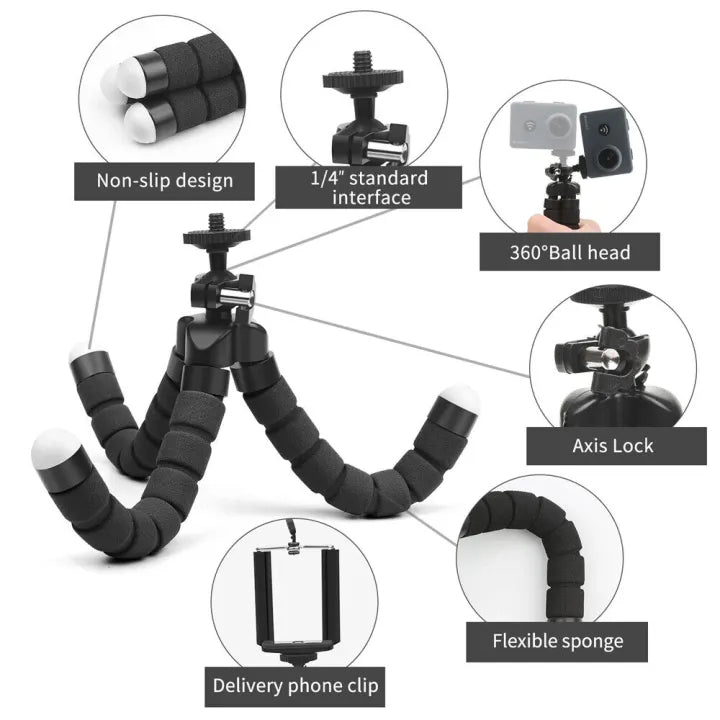Flexible Curved Tripod Stand